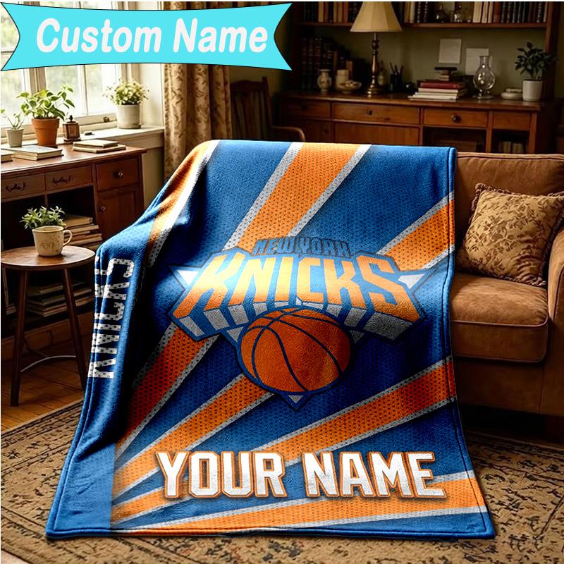 1PC Custom Name Blanket New York Football Flannel Blankets Patterns Throw Blanket All-Season Soft Gift for Couch, Bed, Camping, Birthday Gifts