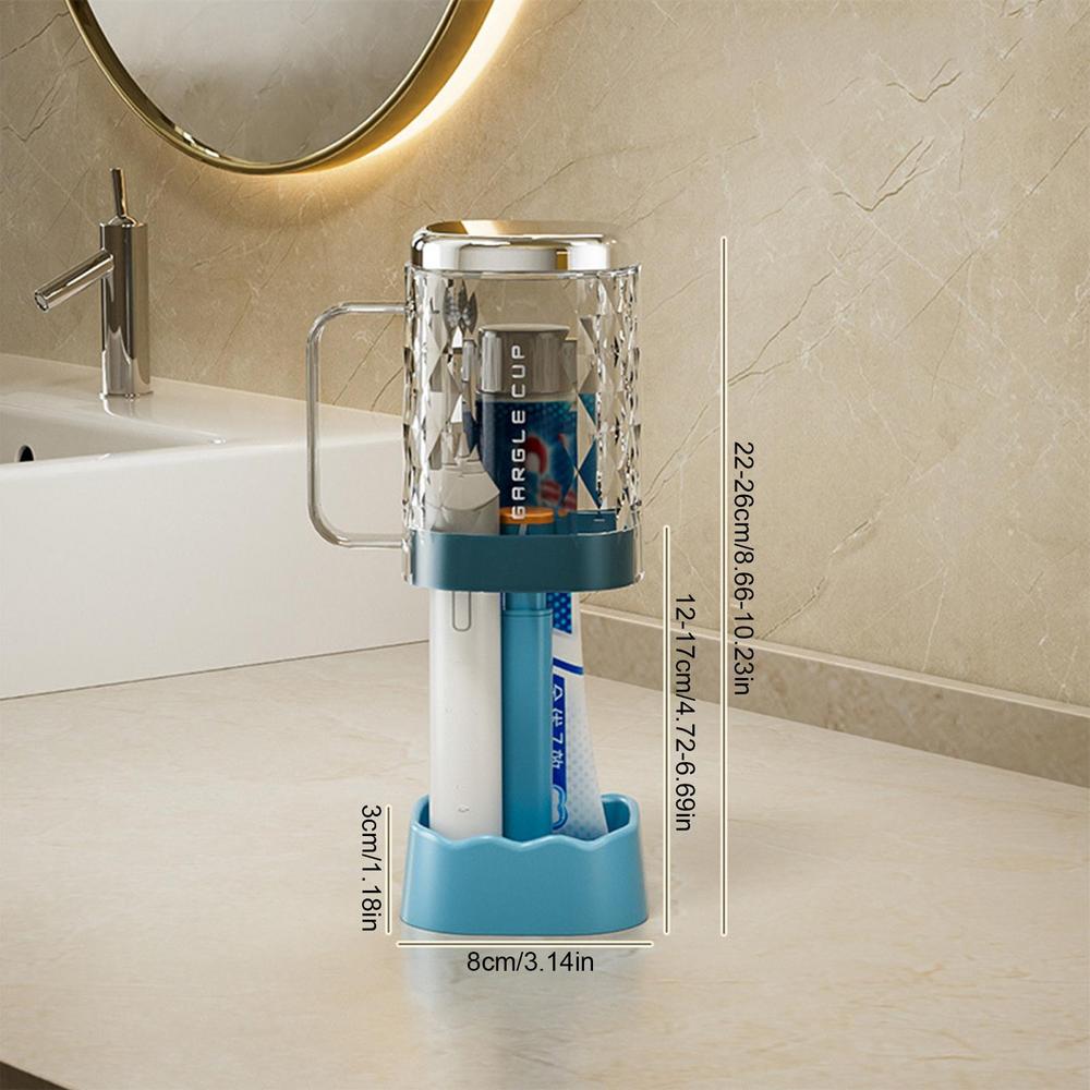 Covered Toothbrush Holder Portable Electric Toothbrush Organizer Toothpaste Toothbrush Holder Contains 3 Slots Bathroom Storage