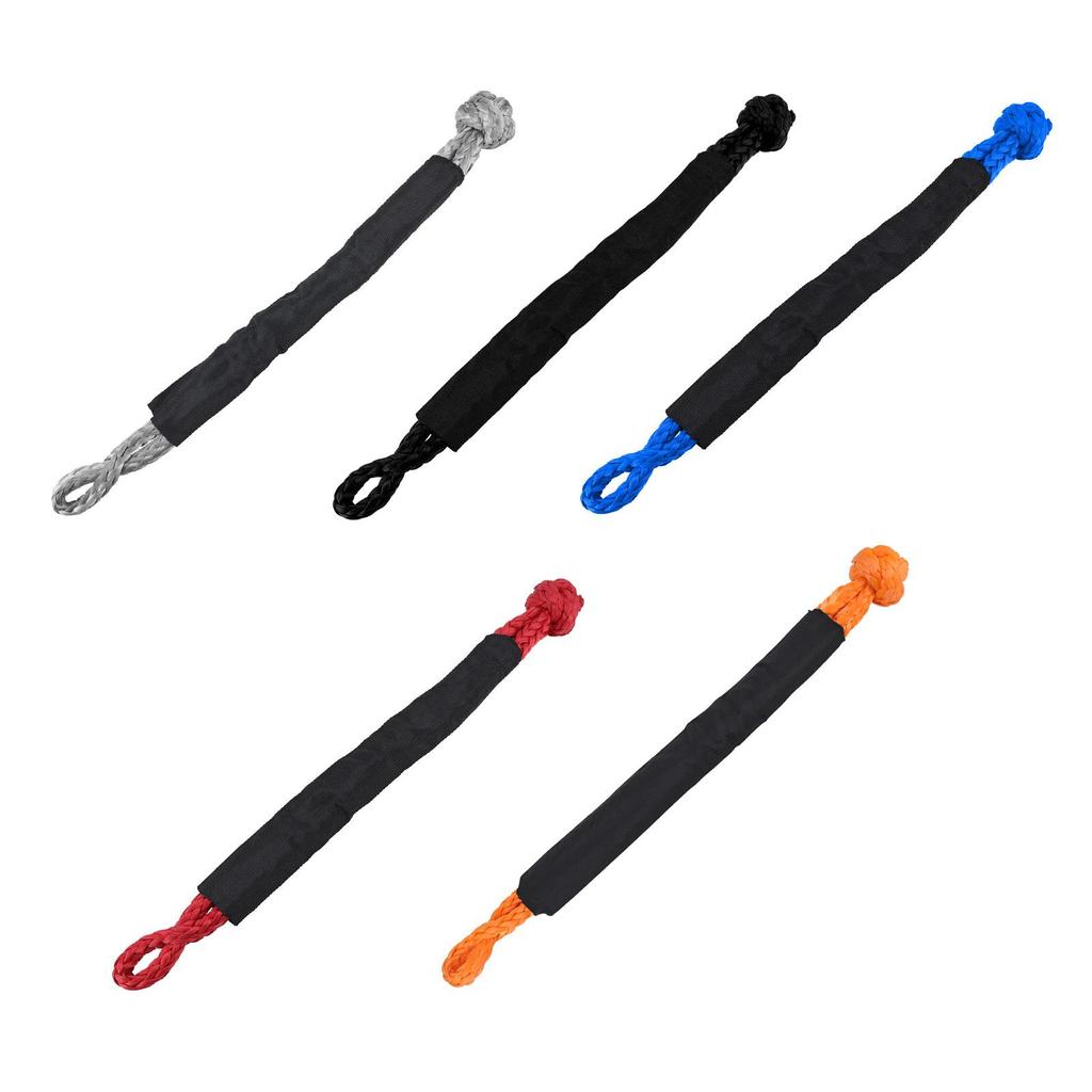 Boating ATV Synthetic Fiber Soft Shackle Universal Accessory for Camping, ATV Versatile Length 56cm with Protective Sleeve