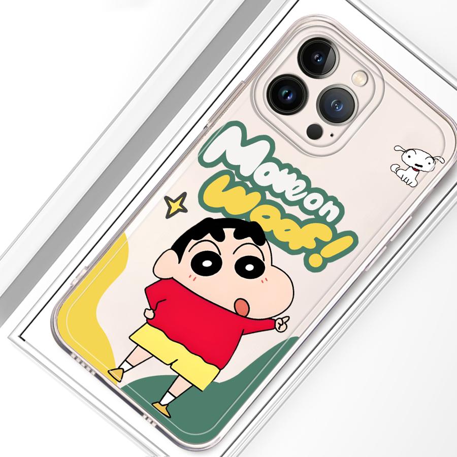 Cartoon Crayon Shin Chan Case for iPhone 17 Pro Max 11 7 8 12 Mini XR 16 15 XS Max Air 14 Plus 13 Pro Soft Phone Cover