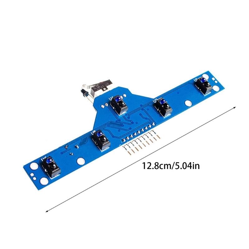 Multiple Sensorings Line Follower Module for DIY Robotics Projects with Real Time Pathes Detection