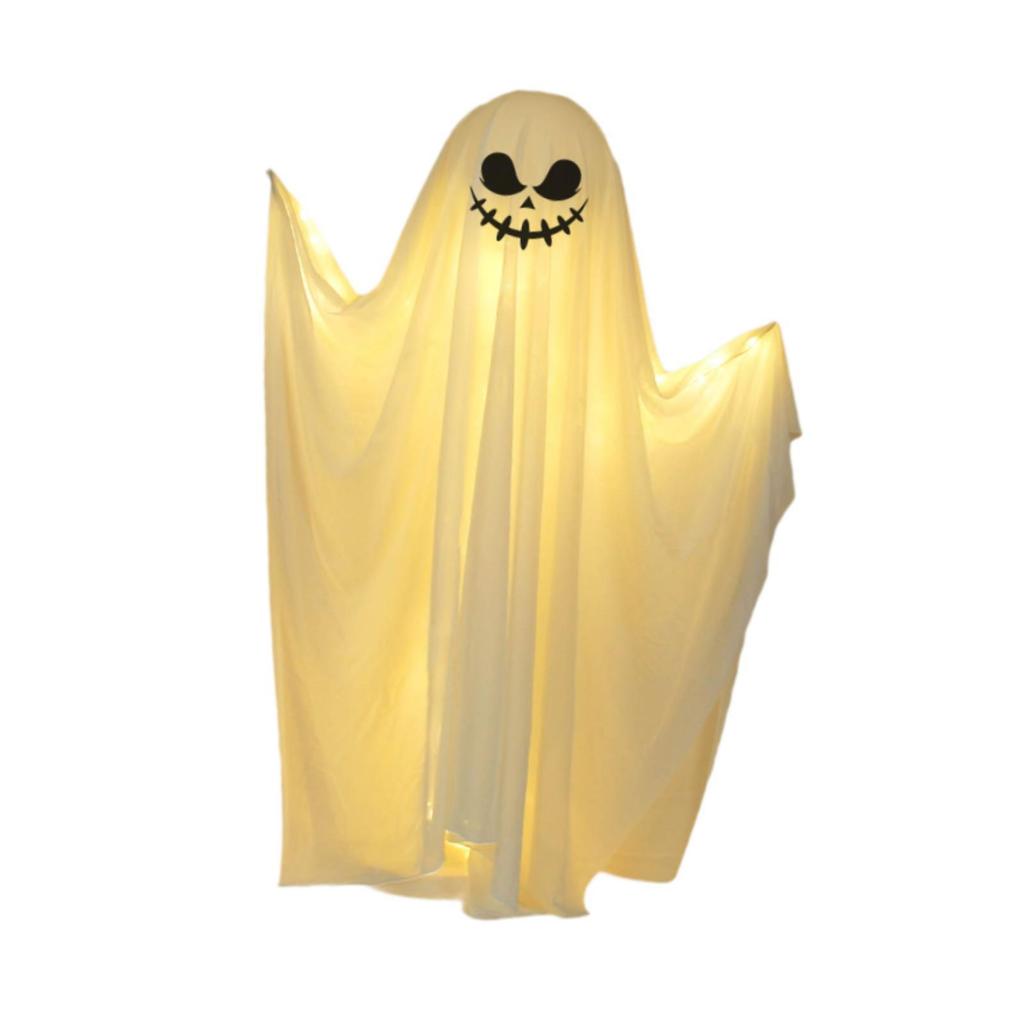 Halloween Decorations Outdoor Theme Park Layout Glowing Spooky Ghost Scary Standing Ghost Decoration for Porch Front Door