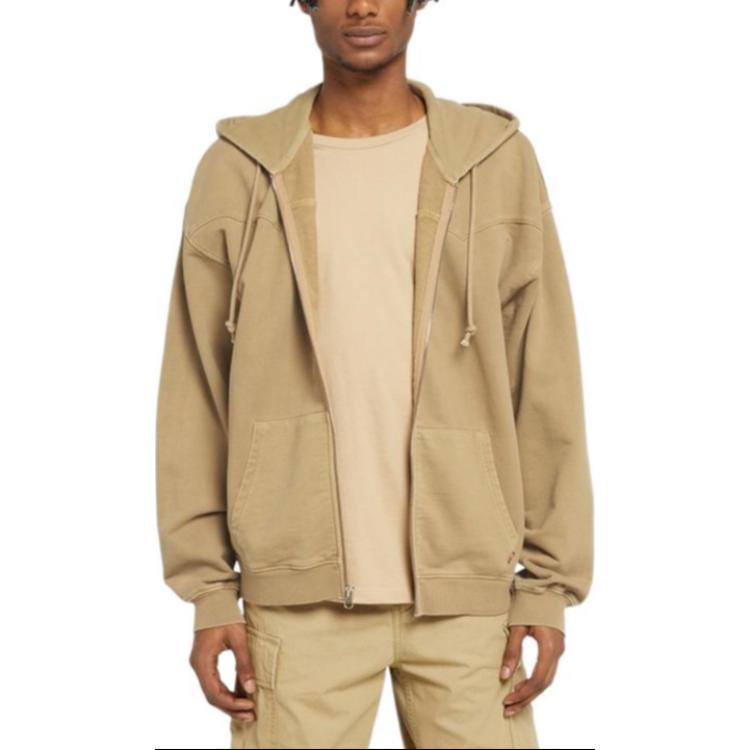 Levis Loose Casual Comfortable Solid Color Hooded Long Sleeve Sweatshirt Men Sweatshirt Brown 000VR-0001