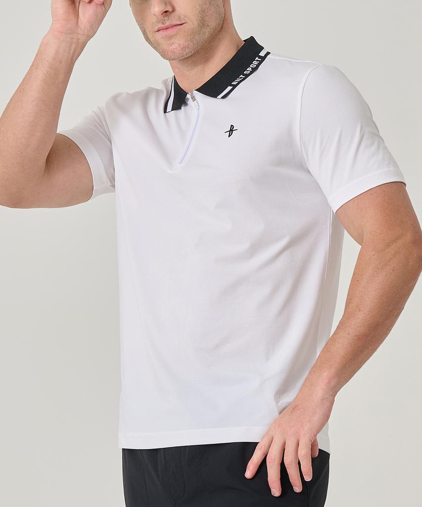 BILTMORE Men'S Logo Collar Zipper T-Shirt (Type A)