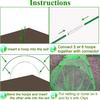 Greenhouse Hoops Set Easy Assembly Grow Tunnel Kit Support Hoops with Clips Arch Frame for Garden Fabric Greenhouse Plastic Films