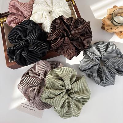Große Haargummis im koreanischen Stil, einfarbig, elastische Haarbänder, Haarseil, Krawatten, Pferdeschwanzhalter, Gummibänder, Haar-Accessoires