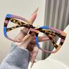 Literary Aesthetic Cat Eye Glasses Frame Women Large Retro Square Sunglasses Clear Lens Zero Power for Women Accessories Eyewear