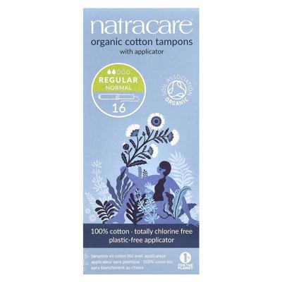 Organic Cotton Tampons, Applicator Included, Regular, 16 Tampons