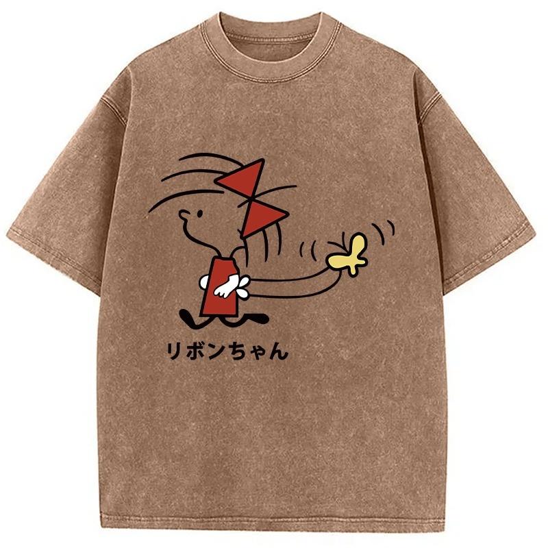 

Japanese Style Washed Acid T-shirts Casual Loose Short Sleeve Harajuku Hiphop Tees Fashion Print Oversized Men s Clothings S