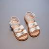 Summer Girls Open Toe Rhinestone Bow Princess Sandals Kids Stage Performance Dress Shoes