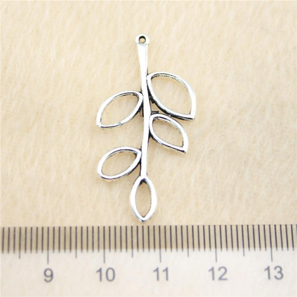 

15 шт., подвески-подвески с полыми листьями, ветки 37x19 мм, принадлежности для ювелирных изделий, компоненты B11537