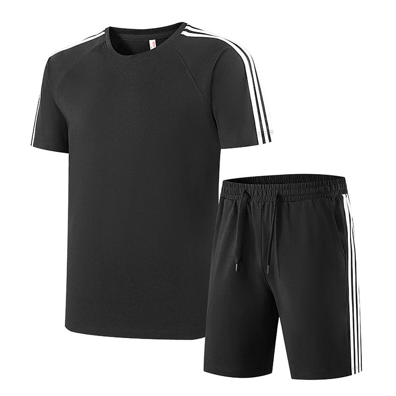 Set Estivo Uomo Casual Sportivo Manica Corta Set Due Pezzi Uomo