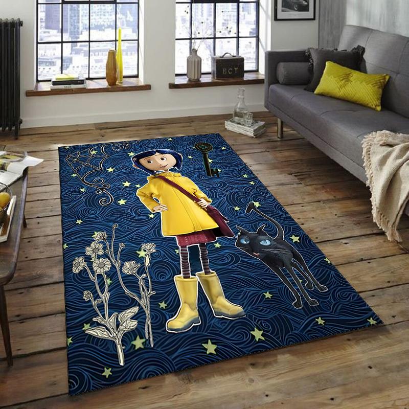 1pc C-Coraline (5) Design Area Rug - Non-Slip, Soft & Cozy Floor Mat for Living Room, Bedroom, Office - Indoor/Outdoor Decorative Carpet