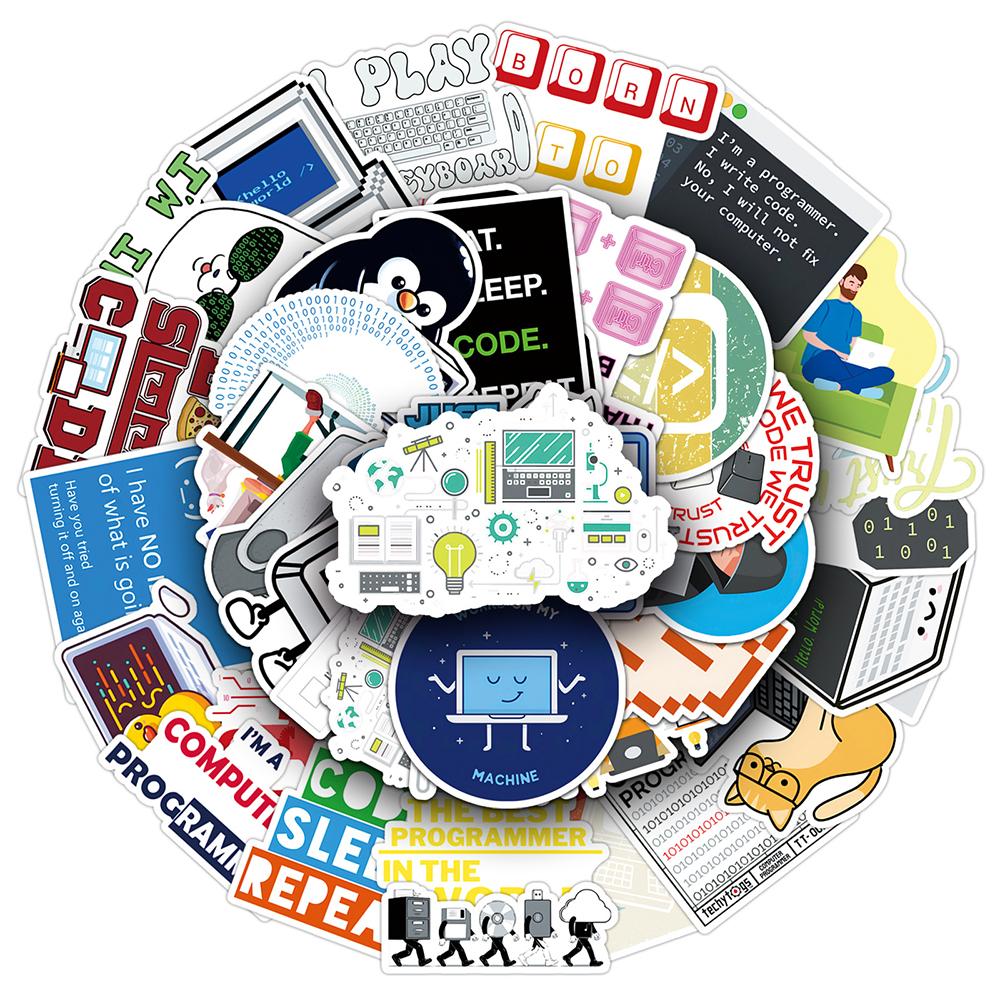 10/30/50pcs Funny Programming Internet Graffiti Stickers Network Security Cartoon Sticker DIY Phone Case Laptop Luggage Decals