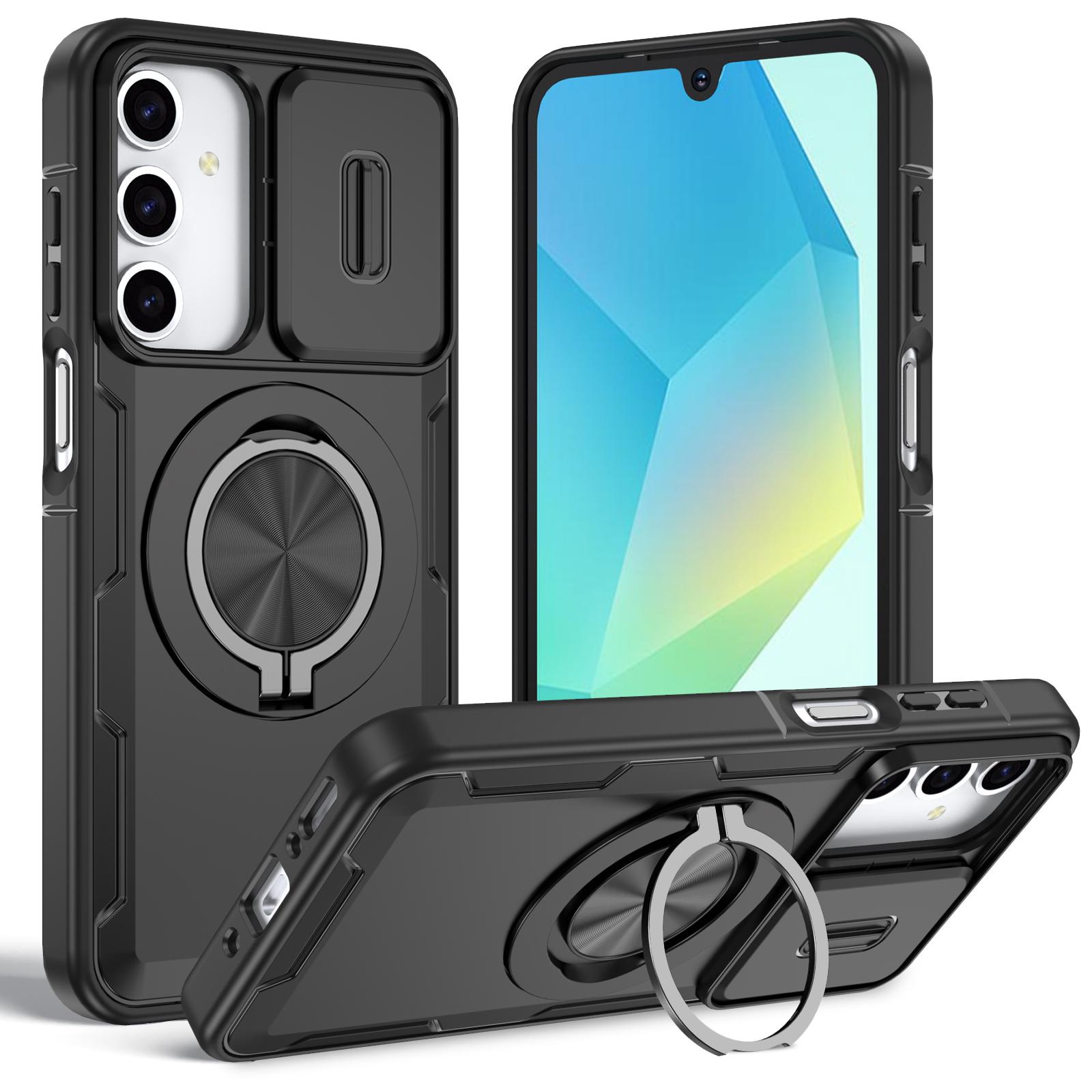 

Shockproof Magnetic Ring Coque Case for Samsung Galaxy A17 5G A56 A36 A16 A26 A15 S26 Ultra S25 S24 Plus Lens Protection Galaxy A16 5G чёрный