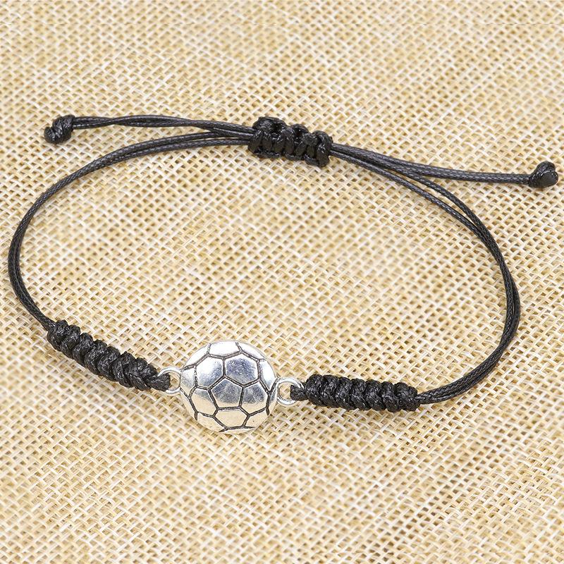 1 Pcs Hand Woven Alloy Bracelet for Baseball Football, Basketball and Volleyball