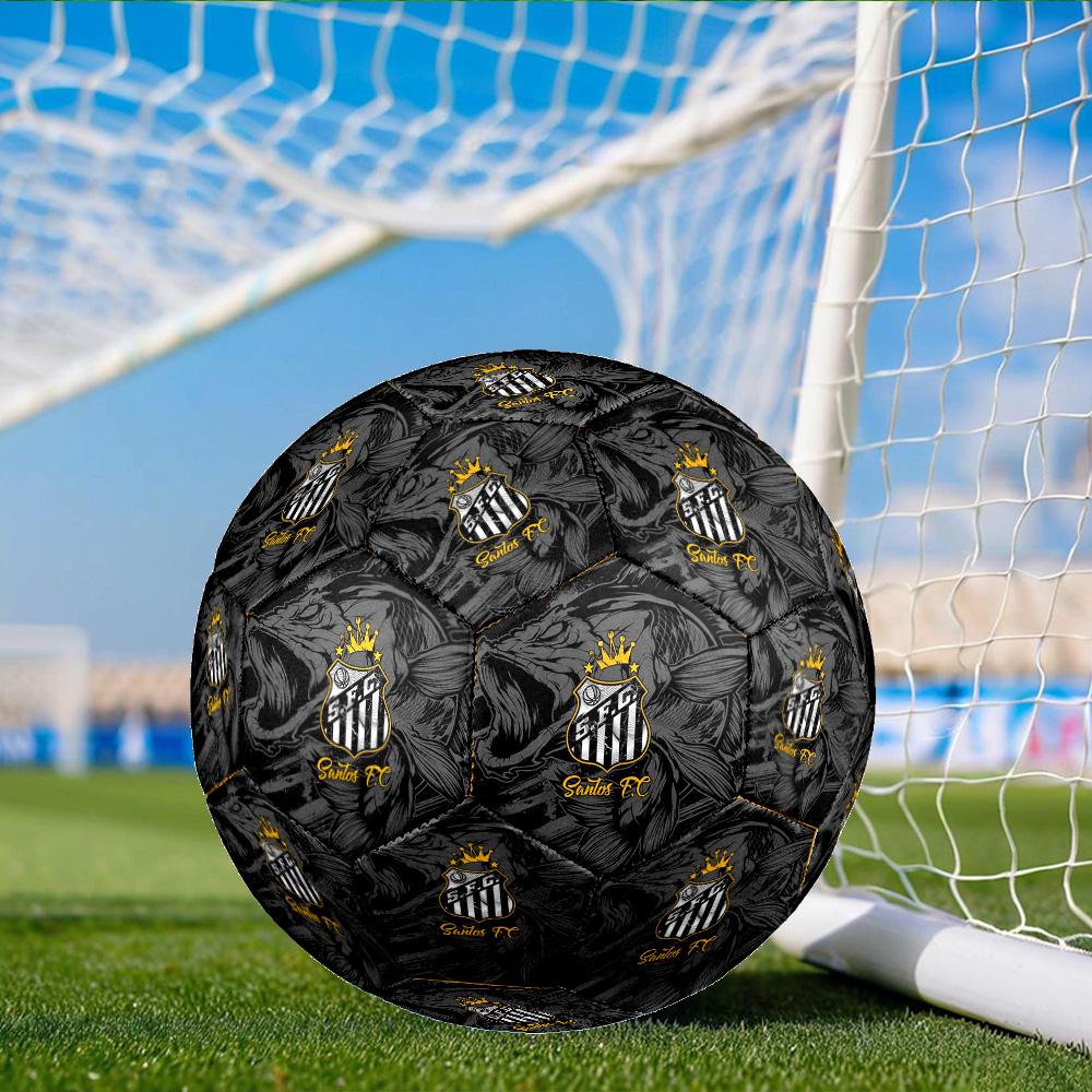 Sport Club Football Crest Printed Size 5 Soccer Balls, Anti-Slip, Protective Football, Outdoor Sport, a Unique Gift Suitable for Him/her, Birthday