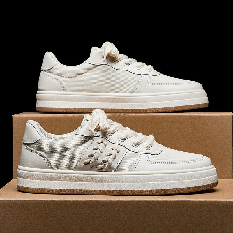 

2024 Весна Новые дышащие парусиновые мужские туфли Модная обувь Модная тканевая обувь Универсальные повседневные спортивные туфли для маленькой белой доски 44 бежевый