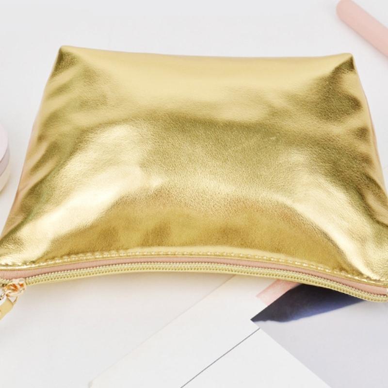 Handheld PU Leather Makeup Bag Versatile Make Up Pouch Cosmetic Travel Organizer