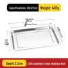 304 Stainless Steel Multi-Purpose Rectangular Tray - Dinner, Barbecue, Steamed Fish, Rice, Fruit Plate