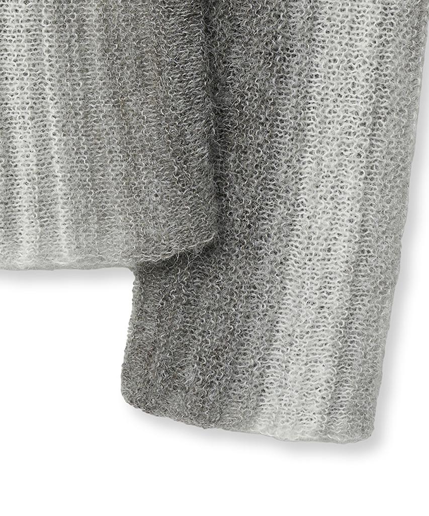 NOIRER FOR WOMAN Hairy Gradient Slim Knit (Gray)