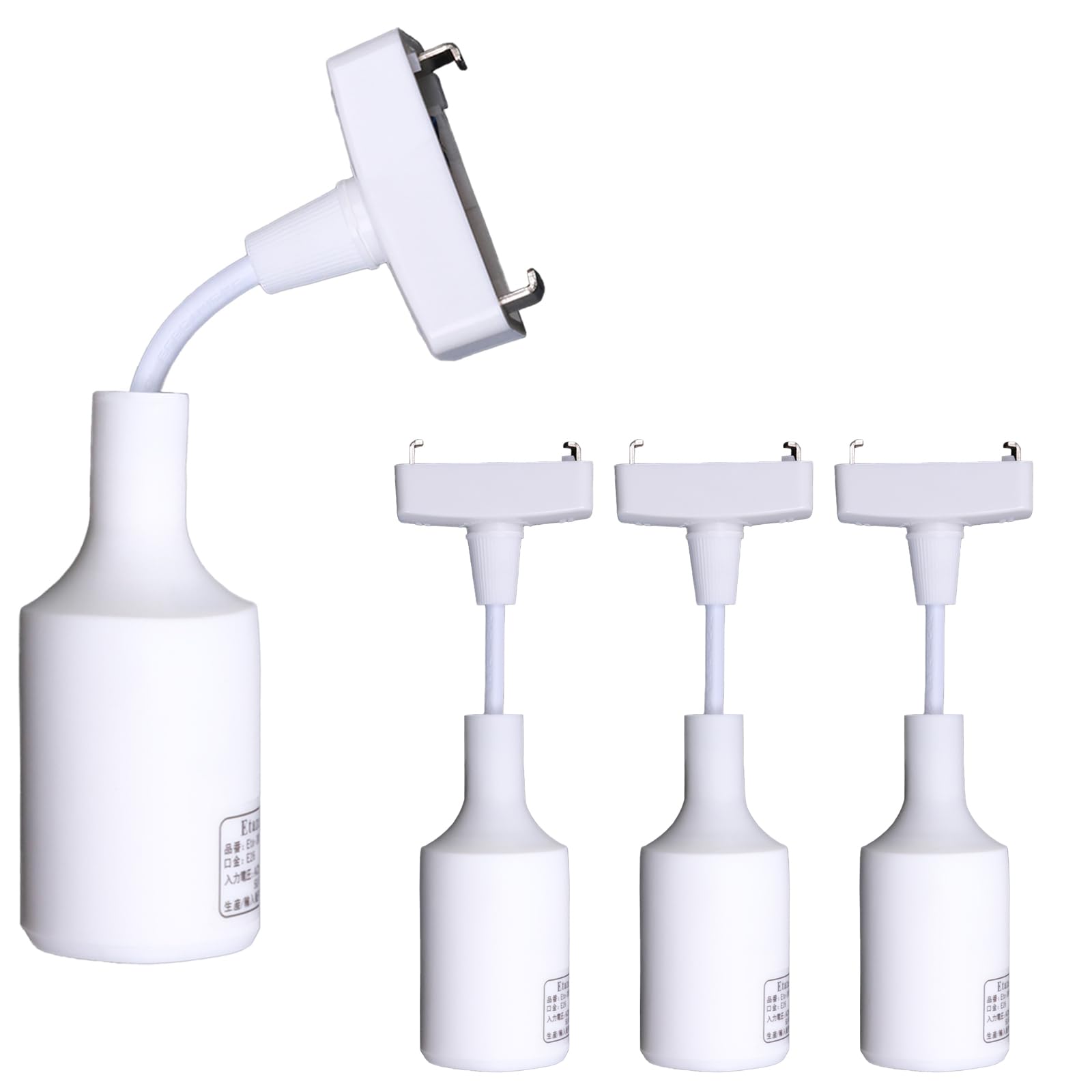 

Square Hook Socket Conversion to E26 Base, Ceiling Light Bulb Socket, Square Hook Ceiling Light, E26 Base Conversion Adapter, Pure White, Stylish, No