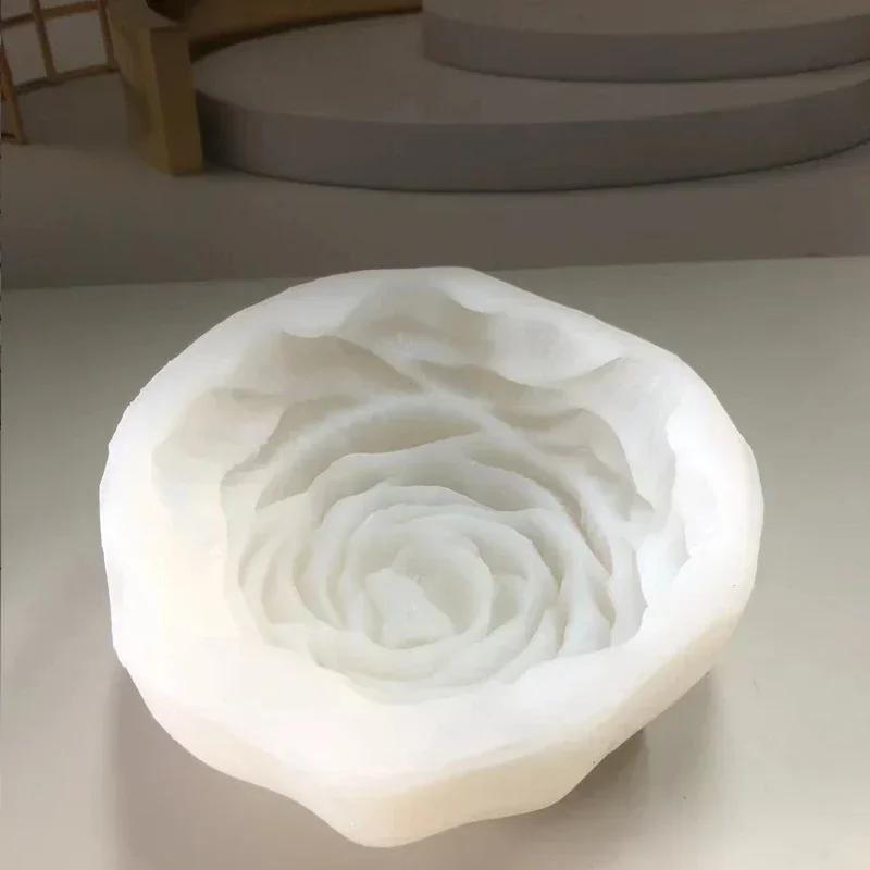 A Top Quality Extra Large 3D Flower Candle Silicone Mold DIY Peony Aroma Plaster Resin Making Tool Handmade Soap Chocolate Cake