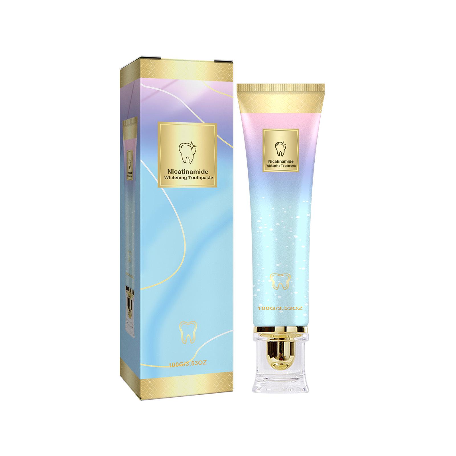 Bright White Toothpaste: Gentle Cleaning, Tooth Color Enhancement, Gum Care, Fresh Breath, Whitening, and Brightening.