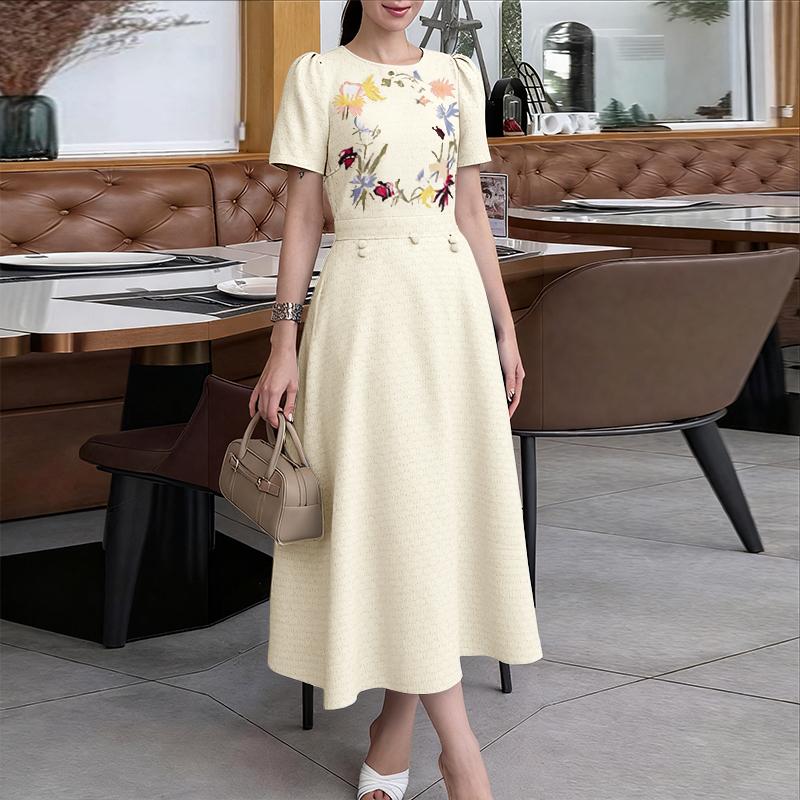 ZANZEA Dámské ležérní šaty s kulatým výstřihem, letní, s krátkým rukávem, s květinovým potiskem