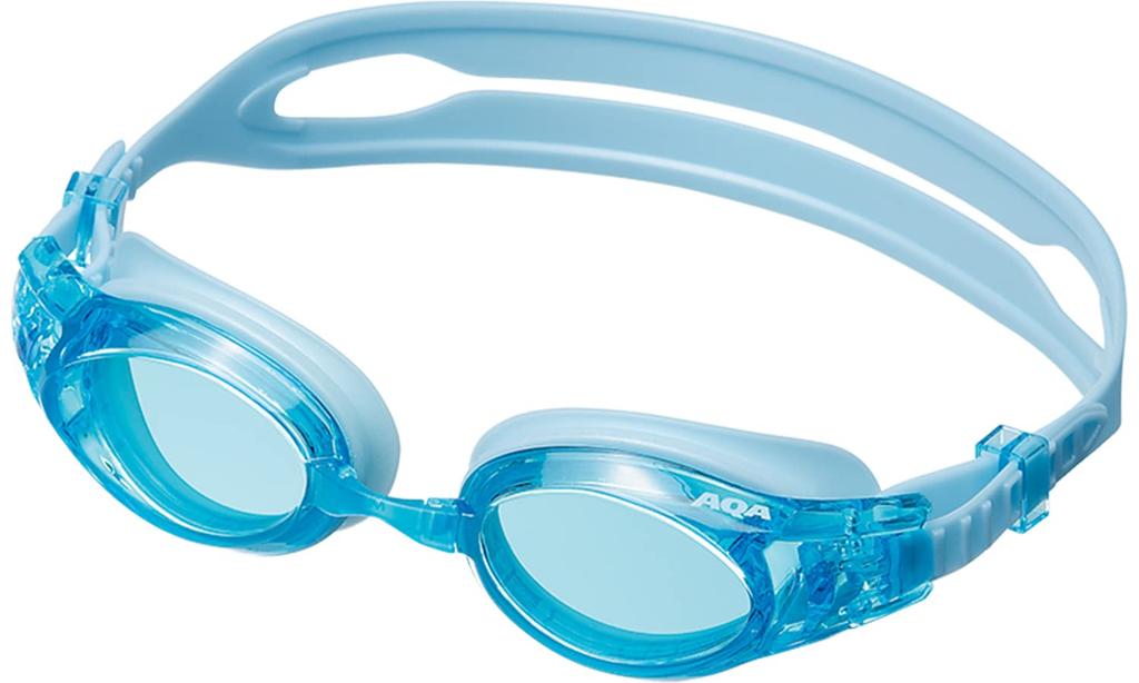 AQA Water Runner Wide Click Swimming Aqua Blue KM1633 Goggles, (6300)