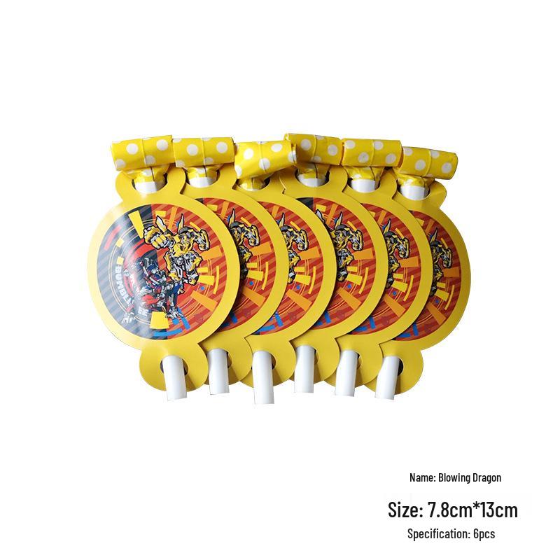 Transformers Bumblebee & Optimus Prime Kids Birthday Party Set: Cups, Plates, Banners, Tablecloth