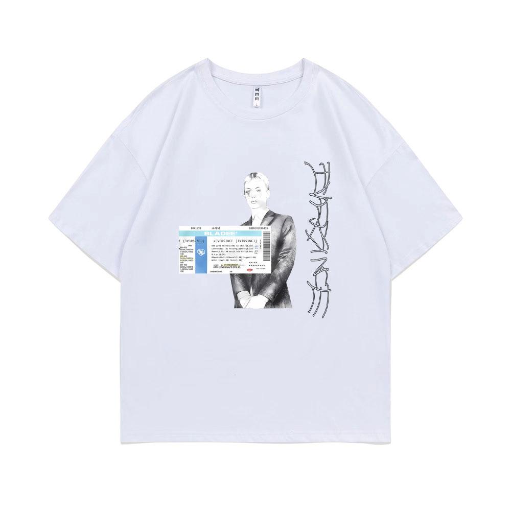 Rapper Bladee Eversince Tshirt Drain Gang T-shirt Men's Fashion Hip Hop Short Sleeve Male Casual Oversized Streetwear T Shirts