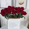 Rose Flower for Flower Arrangement Realistic Long Stem Fake Silk Rose