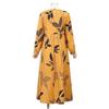 Cross-border 2025 Bohemian Floral Print Muslim Women's Sundress with Long Sleeves and Big Swing