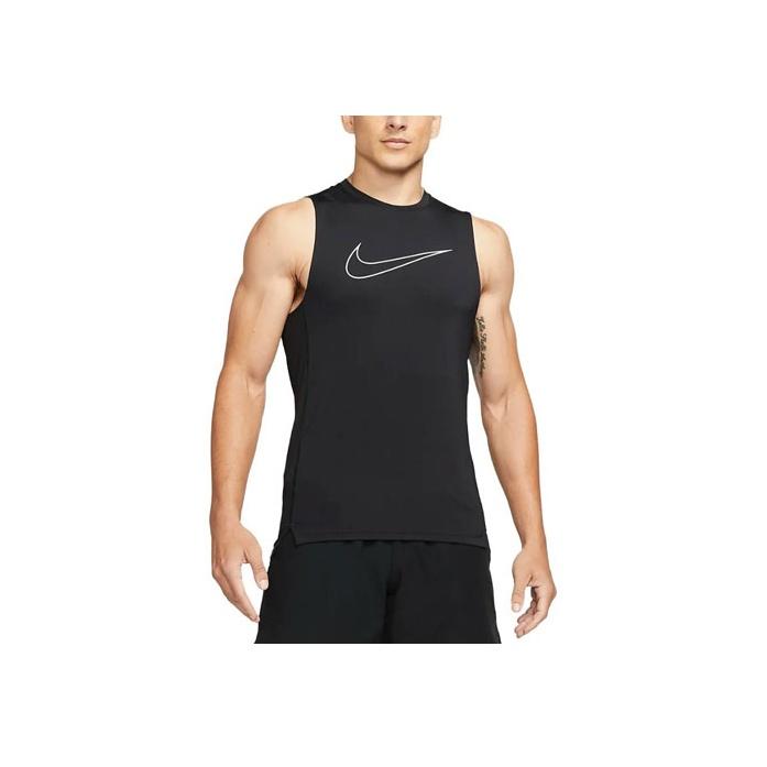Nike Pro Dri-FIT Logo Print Breathable Round Neck Tank Top Men Tops Black DD1977-010