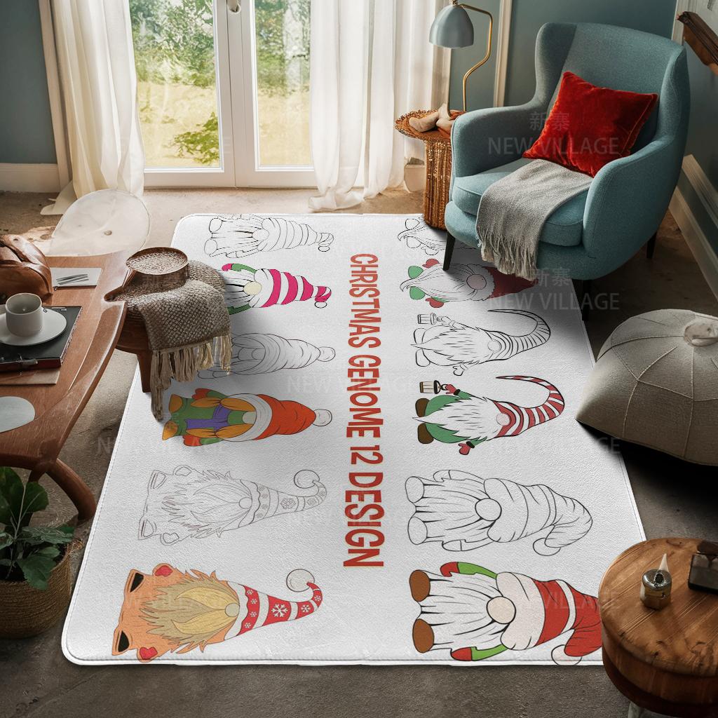 House Entrance Carpet Home Door Mat Living Room Bath Foot Bathroom Non-slip Water Absorption Rugs Bath Merry Christmas Winter