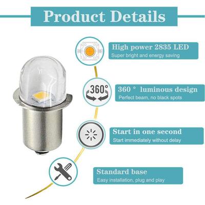 P13.5S Base LED Miniature Lamp 12V/4.5V/6V/12V P13.5S Warm White Color For Flashlight Replacement Bulb LED Torches Work Light