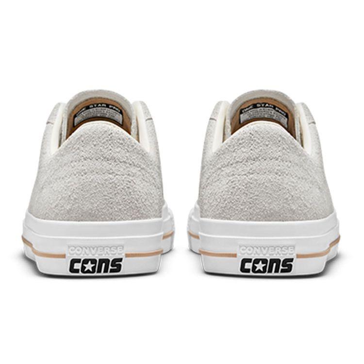 Converse One Star Pro Leather Casual Fashion Slip Resistant Durable Lightweight Low Top Skate Shoes Unisex Sneakers Gray A03672C