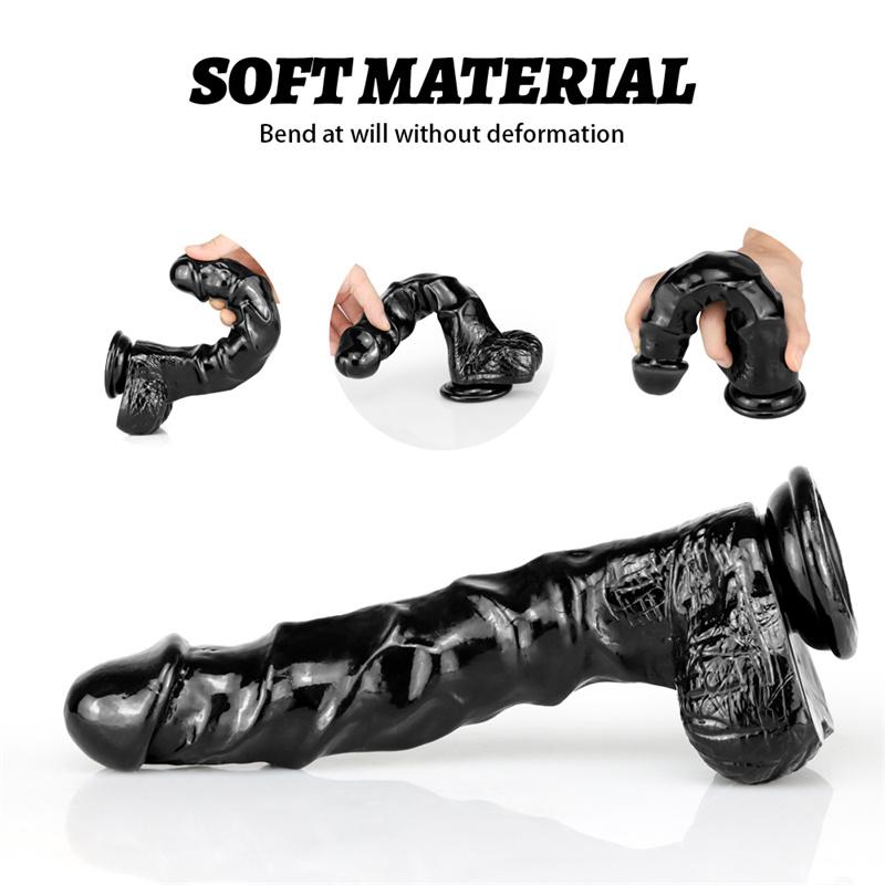 Big Keel Transparent Penis Large Simulation Fake Penis Crystal Color Female Masturbation Device Adult Products