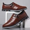 Dad Leather Shoes Men's Comfortable Soft-soled Doudou Shoes Men's Casual Business