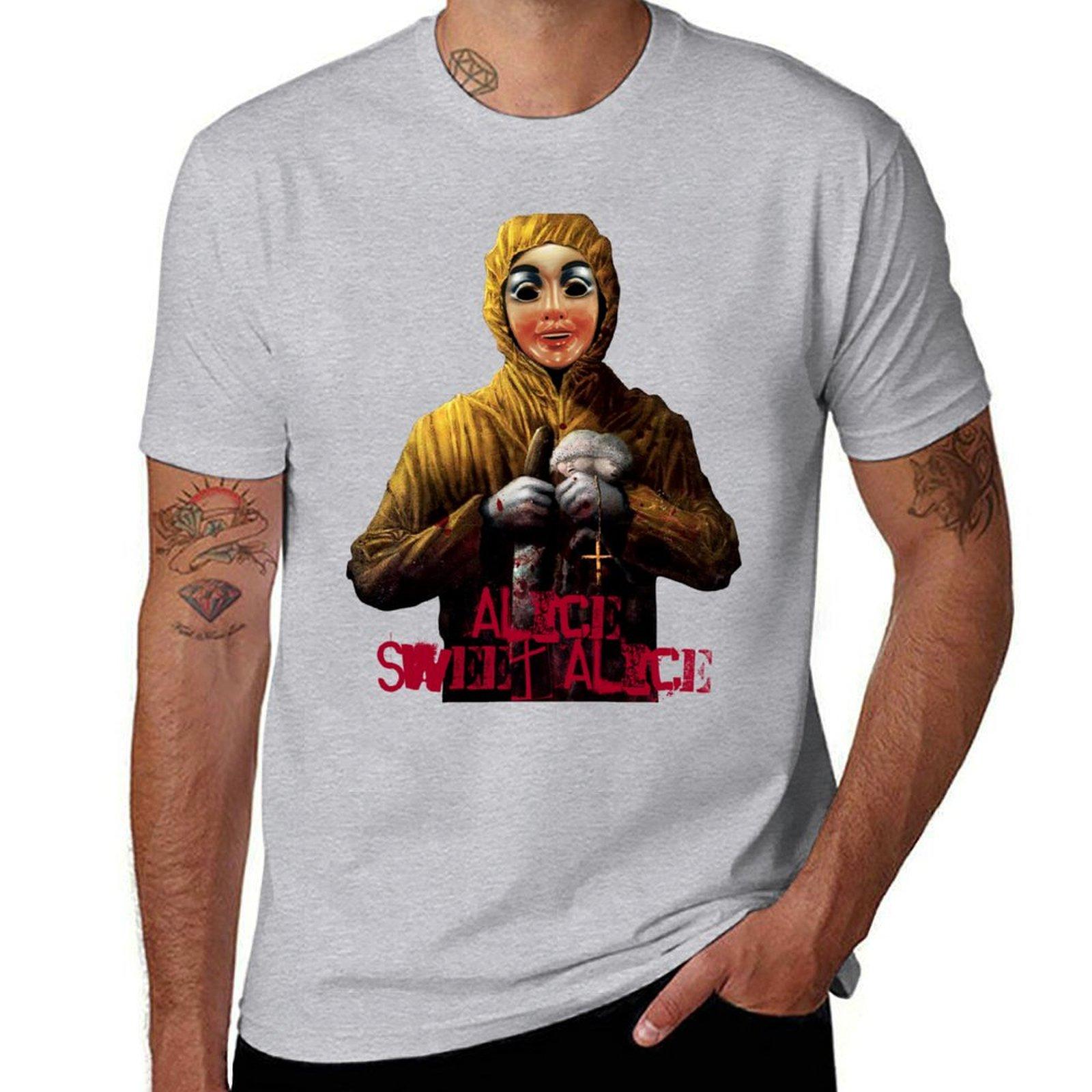 Alice Sweet Alice Tshirt anime clothes summer top oversized blanks mens t shirts pack S