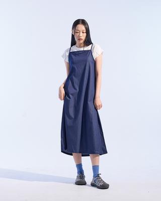 MOAA Pin Summer Denim Dress (Blue)