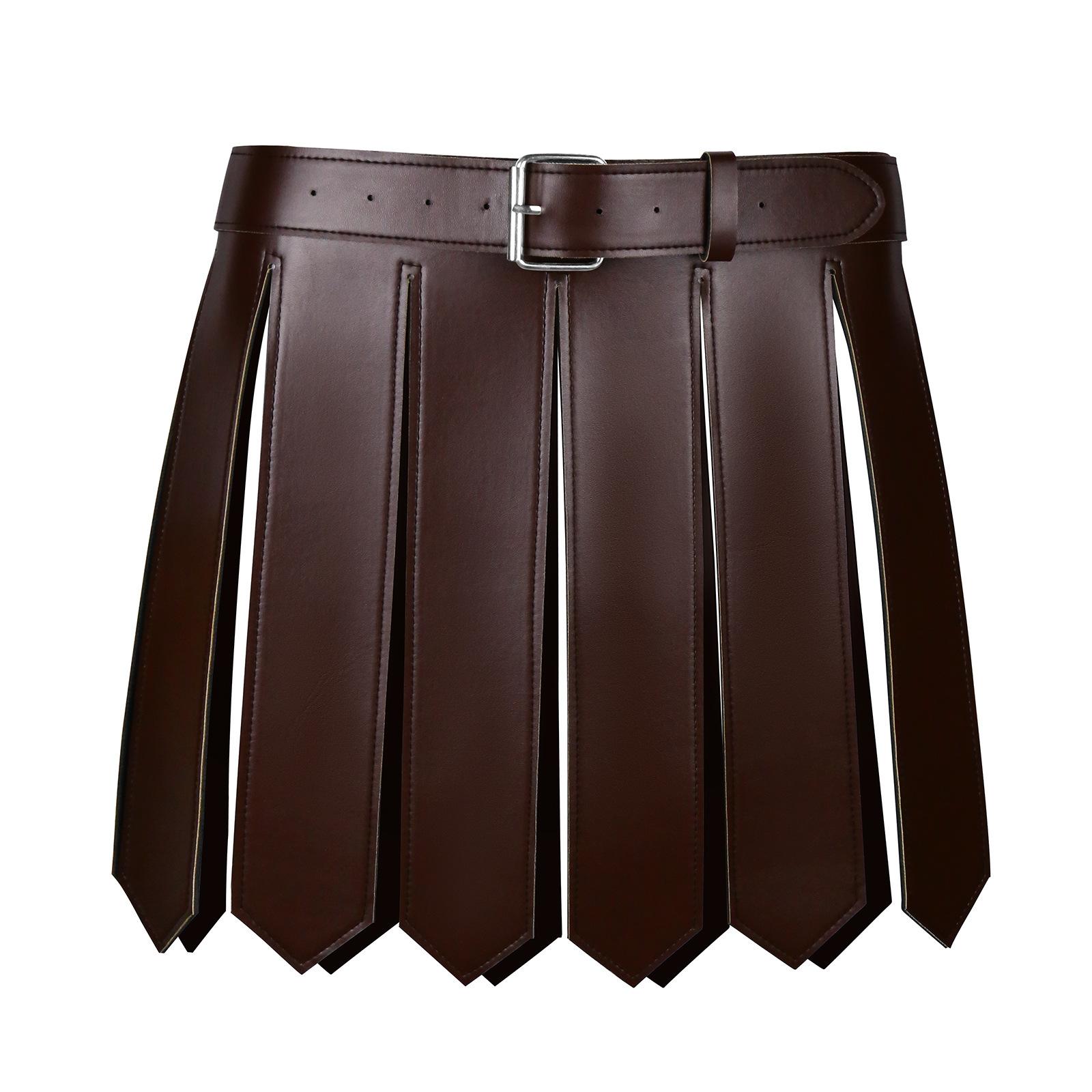 Medieval Spartan Warrior Leather Apron Roman Skirt Halloween Cosplay Role Play Vintage Battle Essential кофейный