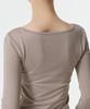 Musinsa Standard Woman Women'S Tencel Slim Ballerina Long Sleeve T-Shirt [Grayish Beige]