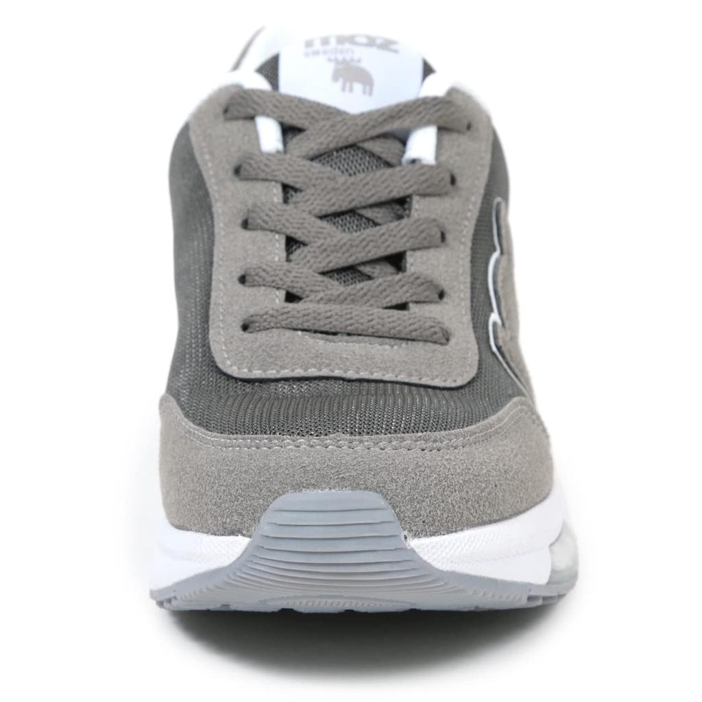 Mozu Sneakers with Air Cushion Sole and Size 23cm Women's Low-Top Mesh, Gray,