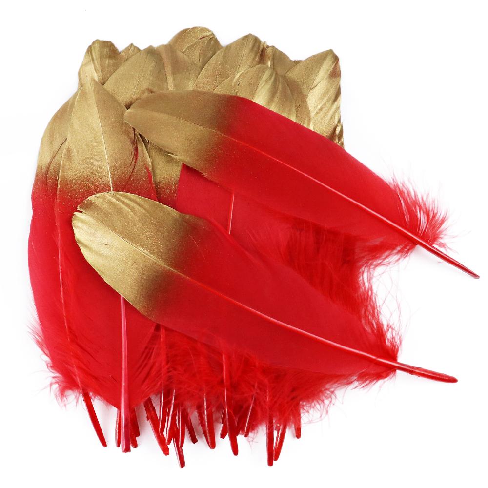 10/50pcs Gold White Goose Feathers Dyed Colorful Natural Gooset Plumes 15-20CM Costume Party Decor Feathers for Craft
