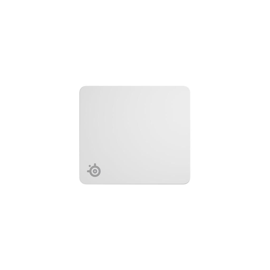 SteelSeries Large Gaming Mouse Pad with Rubber 45cm x 40cm x QcK 63464 Non-Slip Base, 0.2cm, + White, Large,