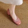 Fashion New Spring/Summer Genuine Leather Women Pumps Shoes for Women Fashion Brogue Designs Round Toe Loafers Shoes Women High Heels
