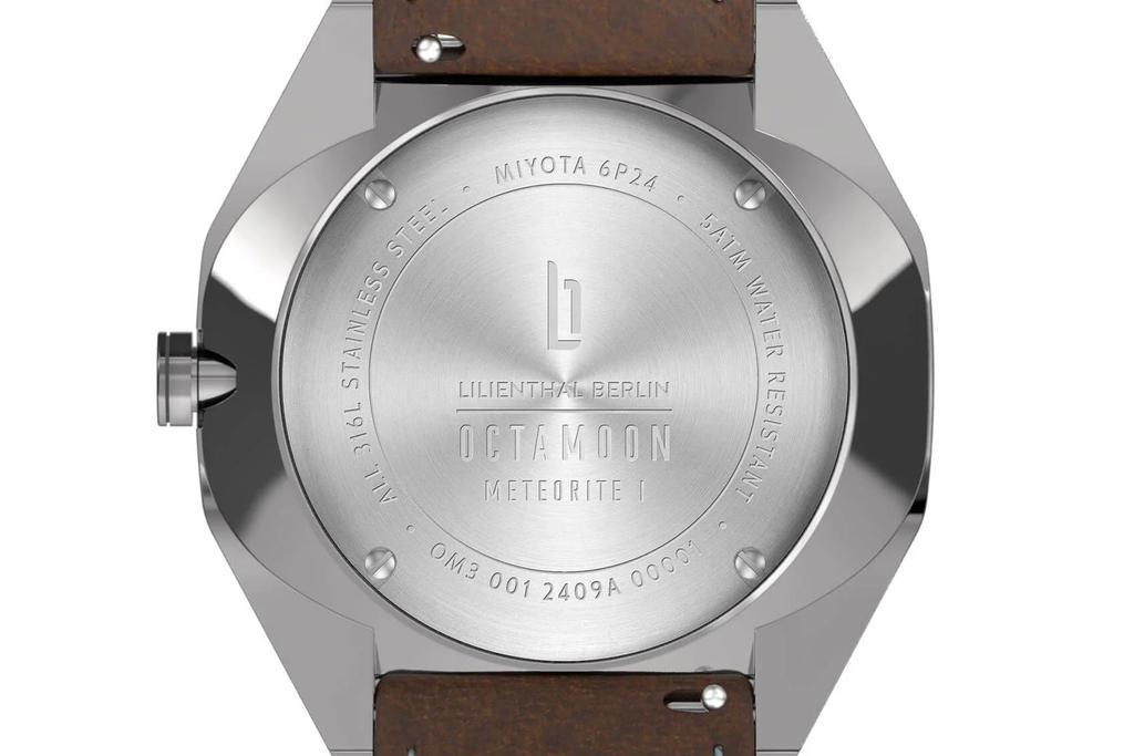 Lilienthal Berlin Watch Moon Phase Meteorite Made in Germany [Lilienthal Berlin] OM3-001-CB047AB