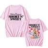 Sabrina Carpenter Short N Sweet Live On Tour 2024 TShirt Fashion Unisexs Aesthetics Retro TShirt Neutral Casual TShirt